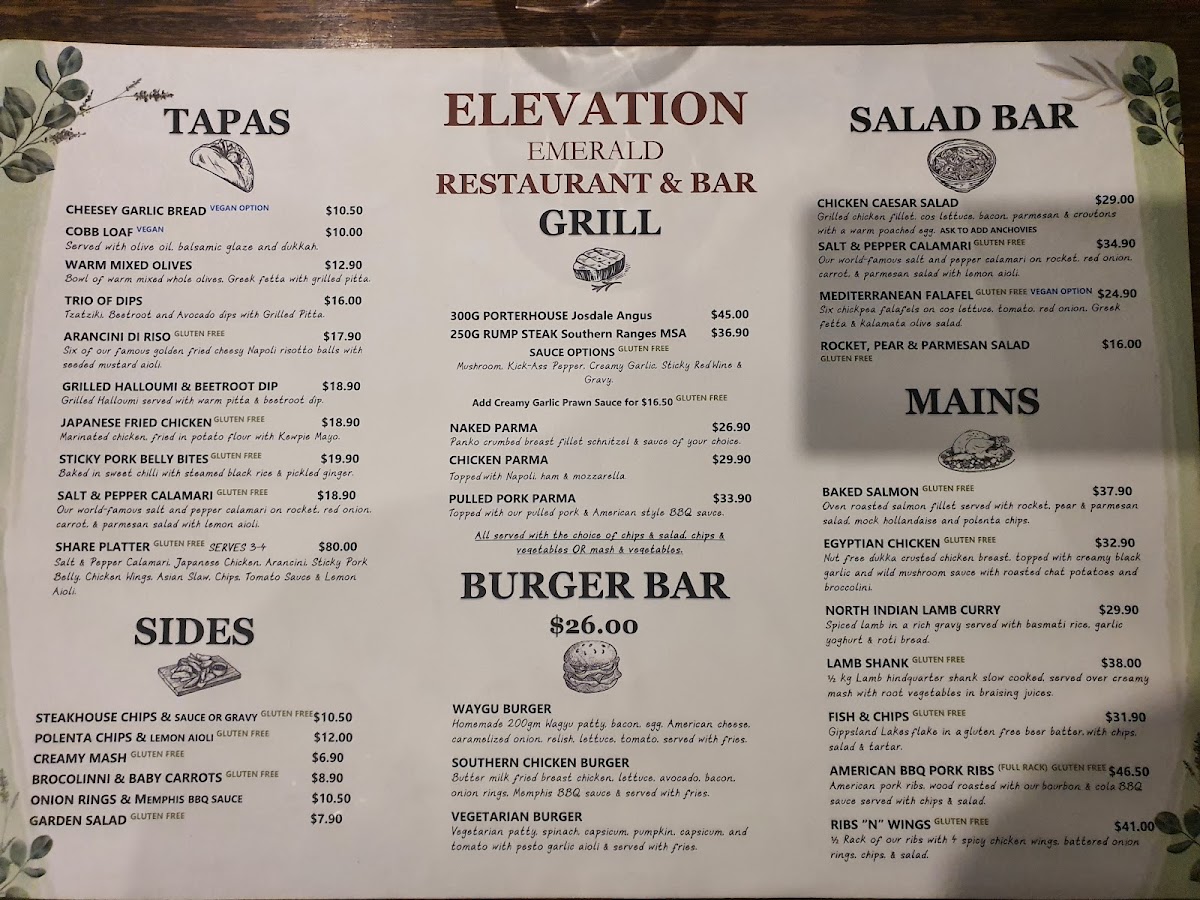 Menu Elevation @ Emerald-4